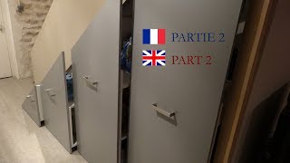 Installer un placard coulissant sous escalier Part 2 - Install a sliding storage under stairs Part 2