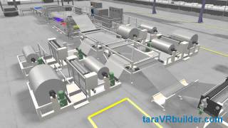 3D manufacturing logistics simulation with taraVRbuilder