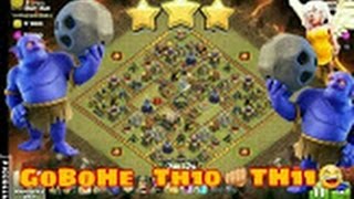 GOBOHE Golem Bowler Heiler Ck/cw RH10/TH10 vs. TH11 | 3 Sterne | CoC | Clash of Clans DEUTSCH/GERMAN