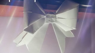 Как сделать бант из бумаги своими руками. Видео урок Оригами