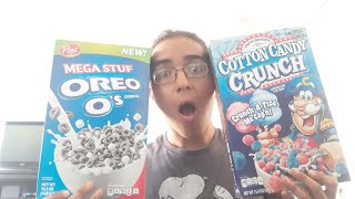 COTTON CANDY CAP N' CRUNCH and MEGA STUF OREO O's CEREAL TASTE TEST