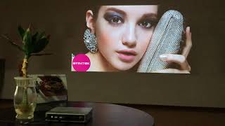 2018 newest BYINTEK UFO R9 200inch Portable RGB 3LED home theater Projector