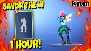Fortnite SAVOR THE W DANCE EMOTE 1 HOUR | Season 9