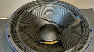 Ремонт сабвуферного динамика Turbosound TS-18SW2800A8 замена 
диффузора и всей подвижной части
