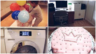 VLOG День Рождения Эмилии / Стиральная машина Miele / Кабинет мужа / Покупки IKEA / Готовлю торт