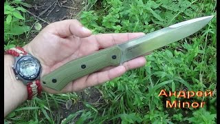Нож Sentence 111m от Steel Will -  тест на деревяшке