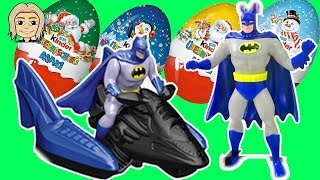 Surprise Eggs Kinder Maxi - Batman vs Joker Toy Fight Super Heroes with Gertit ToysReview