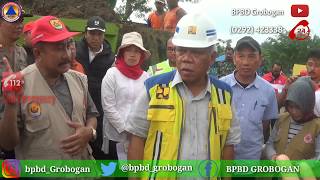Kerja bhakti dan Kunjungan Menteri PUPR di Bendung Glapan Gubug Pasca Banjir 8 Januari 2020