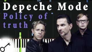 Depeche Mode - Policy of truth [Piano Tutorial] Synthesia | passkeypiano