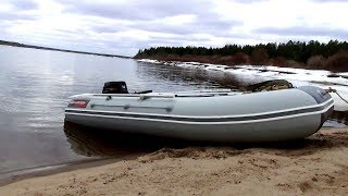 ПЕРВЫЙ ВЫХОД НА ВОДУ / МНОГО УТКИ! / ОБКАТКА МОТОРА Hidea 9,8+Таймень 340 НДНД / НАедине с тайгой