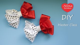 Школьные Бантики на Заколках. Алина Болобан. DIY. School bows