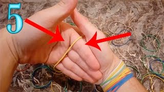 5 фокусов с резинками. Обучение.