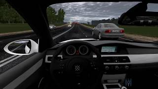 Гонки в city car driving - ford mustang shellby vs bmw m5 + играем на руле