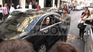 The singer Pink off to concert rehearsal in Paris