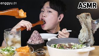 ASMR크리스마스이브는 집에서 뜨끈하고 든든한 갈비탕 먹는날! 인정?ㅠ 중국당면 듬뿍 왕갈비탕 먹방 l Real eating sound mukbang Korean Rib Soup