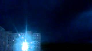 Шаровая молния попала в дом. Ball lightning hit the house