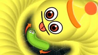 Wormate.io 001 Strong Bad Snake Skin Hacked? vs. 001 Tiny Snake Epic Wormateio Gameplay!