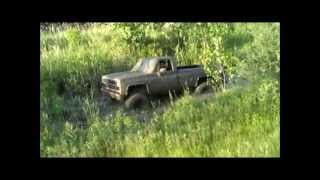 Chevy Militia - Dustin Reith letting his motor scream in the mud hole