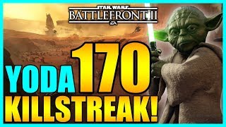 170 Yoda Gameplay/Killstreak - Star Wars Battlefront 2