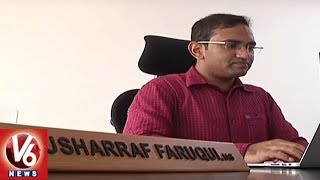 GHMC IAS Officer Musharraf Farooqi Rides Bicycle To Curb Vehicular Pollution In Hyderabad | V6 News