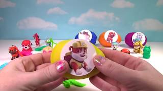15 Paw Patrol  Play Doh Surprise Eggs: Mashems and Keychains