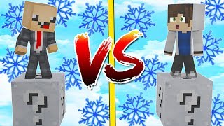 НУБ И ПРО ИГРАЮТ В СНЕЖНЫЙ СКАЙ БЛОК! МАЙНКРАФТ СКАЙВАРС! ЛАКИ СКАЙБЛОК С ЛАКИ БЛОКАМИ!