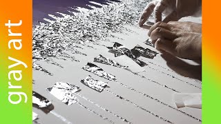 Абстрактная Картина / Акриловые Краски / Поталь