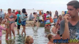 01.07.2016 Горячий источник  на Арабатской стрелке в вечернее время