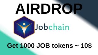 Airdrop JOBCHAIN БОМБА Как получить 1000 JOB tokens ~ 10$... #job #ethereum #airdrop
