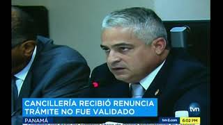 TVN Martinelli presenta renuncia al parlacen, cancillería recibió renuncia trámite no fue valido