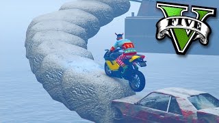 GTA V Online: TESTE de MOTO na NEVE INSANA!!
