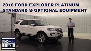 2018 FORD EXPLORER PLATINUM OVERVIEW: STANDARD & OPTIONAL EQUIPMENT