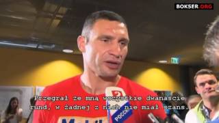 Witalij Kliczko o walce Haye - Chisora
