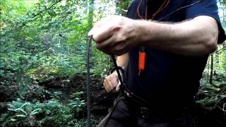 Survival Rappelling with Parachute Cord, Paracord abseiling