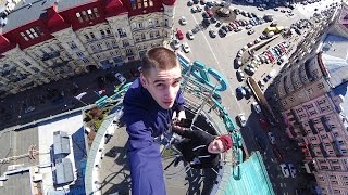 Наглый ПАРКУР от первого лица. С Филипп марвин ЗАЛЕЗЛИ НА БАНК /Стас Агапов