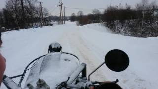 Иж Самсон покатушки по снегу