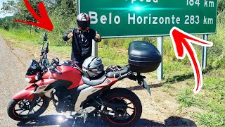 FAZER 250 FZ 25 PRIMEIRA VIAGEM AVENTURA DE 1500 KM COM GARUPA BRASÍLIA X BELO HORIZONTE
