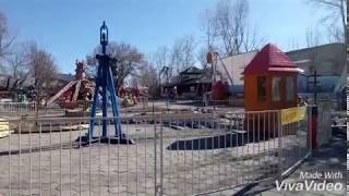 Монтаж аттракциона в парке "Солнечный ветер"
