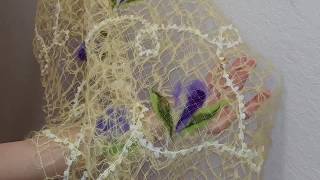 Крейзи вул Палантин из мохера в технике крейзи вул. Crazy wool scarf