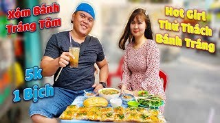 Thử Thách Cùng Hot Girl 15 Bịch BÁNH TRÁNG TÔM Siêu Ngon Chỉ 5k 1 Bịch Và Cái Kết.