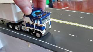 DCP 1/64 scale diecast Kenworth K100 Aerodyne in matchbox car city video #2