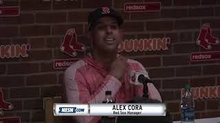 Alex Cora after the Red Sox fall short in their home opener
