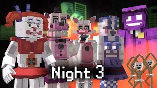 MINE Nights at Freddy's ORIGINS | Night 3 | Five Nights at Freddy's Minecraft Roleplay