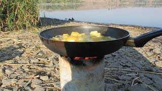 Печка для рыбалки и отдыха.  своими руками