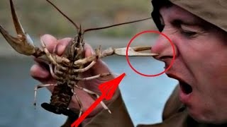 Как Настя Крузак Ушатала. Что Будет Если Рак Схватит за Нос. Подводная Охота на Раков