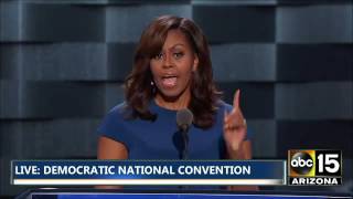 FULL: Emotional Michelle Obama Speech - Cries over Daughters - Democratic National Convention