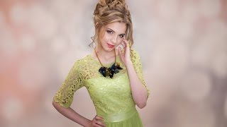 IRINA KRAVCHENKO. Young beautiful girl in evening dress