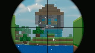 Захватил Центр в Одного! Блокада 3D FPS Online Кубический онлайн шутер