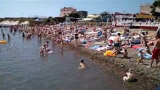 Погода и пляж в Геленджике Тонкий мыс утро 25.06.2017