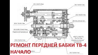 Ремонт передней бабки ТВ-4. Начало